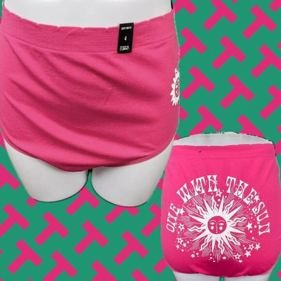 Torrid +4 Hot Pink One With The Sun Statement Graphic Mid-Rise Hipster Panties - Picture 1 of 6